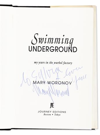 (WARHOL, ANDY.) Group of 5 first edition, mixed printing, books by various authors, each Signed and Inscribed by the author, to America